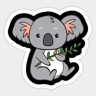 Koala - with eucalyptus Sticker